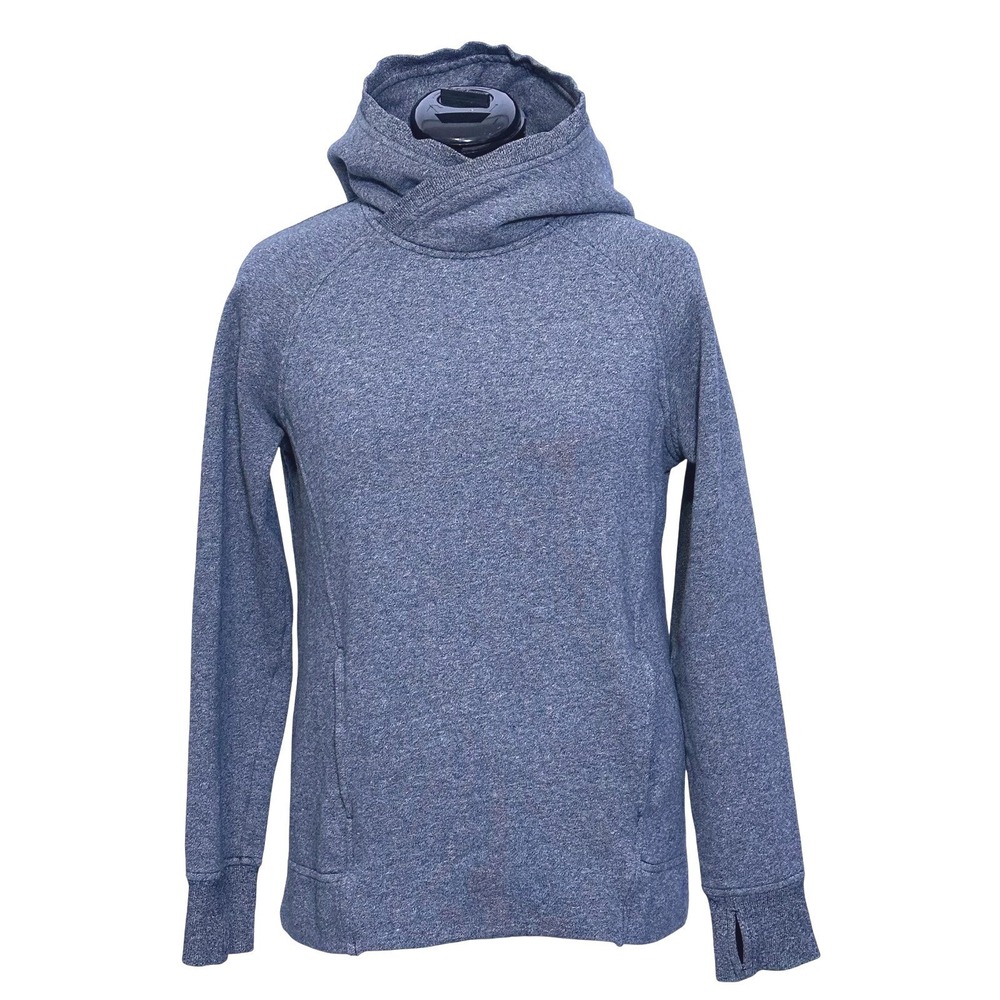 Lululemon Hoodie Womens 6 Gray Cowl Neck Pullover Sweatshirt Thumbholes‎ Pockets